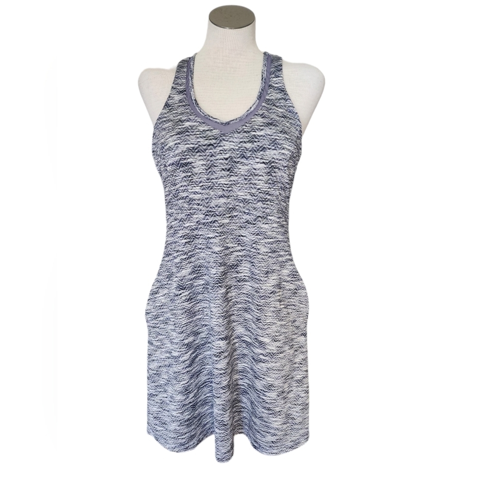 MPG Athletic Lavender V Neck Built In Bra Sleeveless Women's Dress Size M